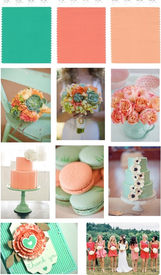 Mint and Peach Color Palette