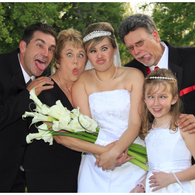 Funny Face Wedding Photo