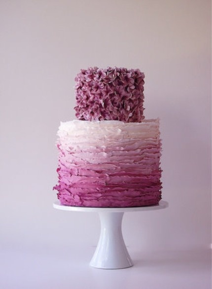 Artistic Ombre Wedding Cake