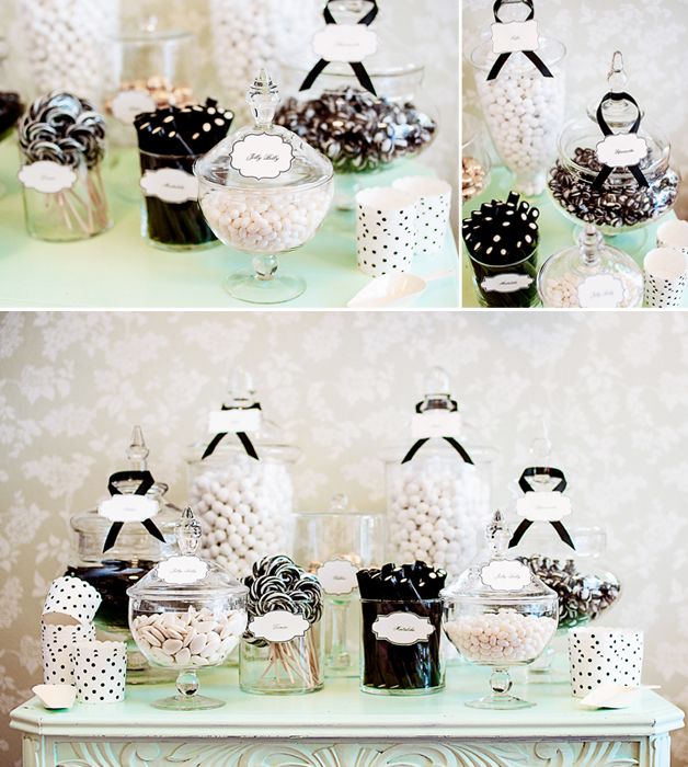 Black and White Candy Buffet