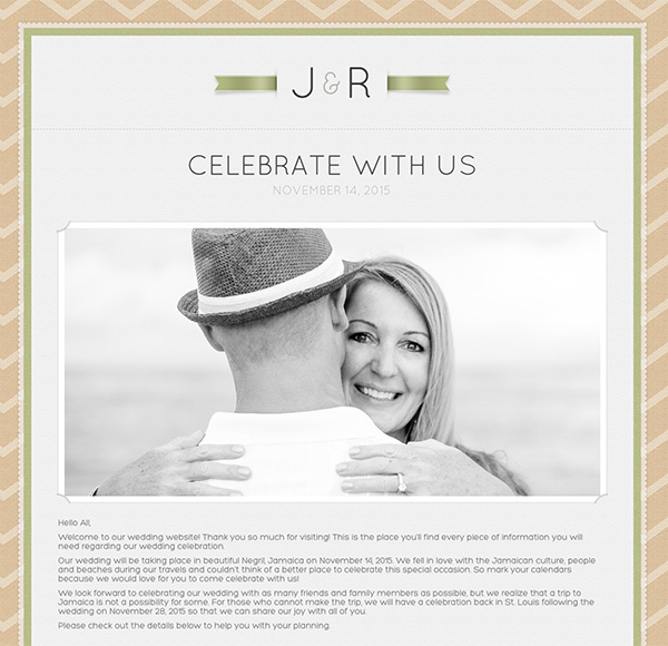 harper wedding website